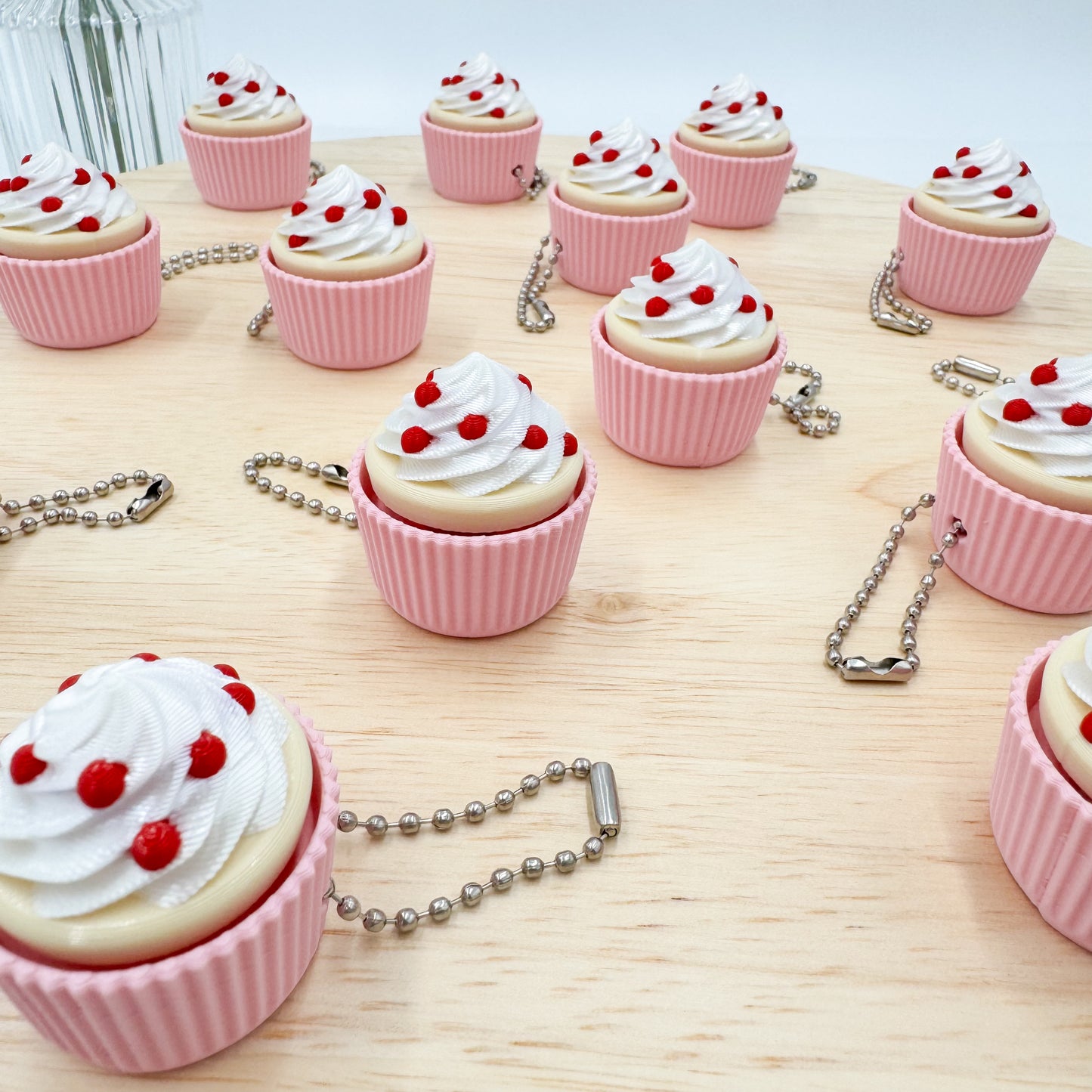 Cupcake Clickie Keychain Valentine's Day