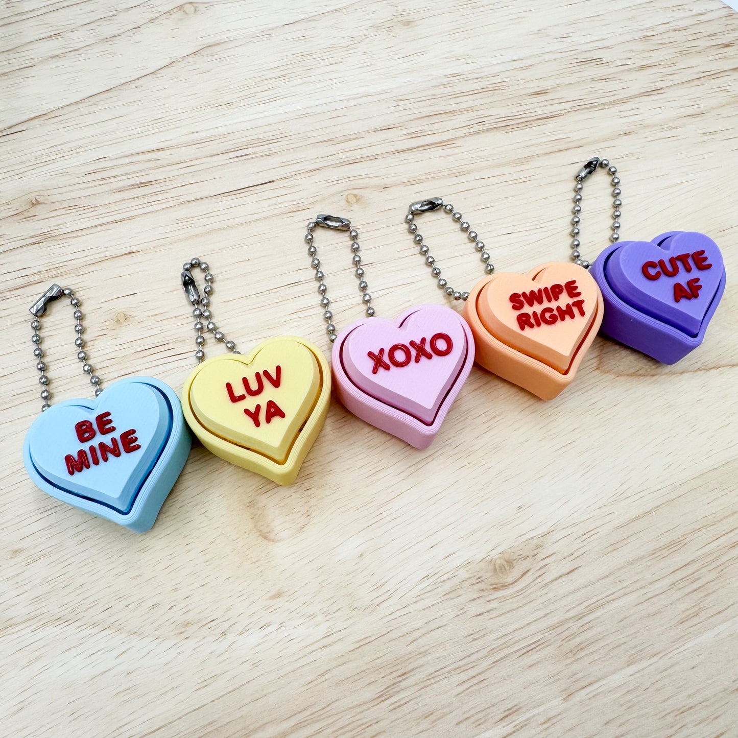 Conversation Heart Clickies Valentine's Day Gift Keychain