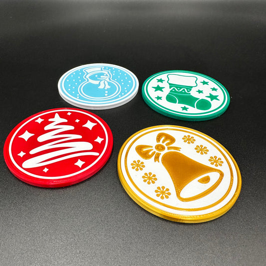 3D Printed Holiday Magnet Coasters