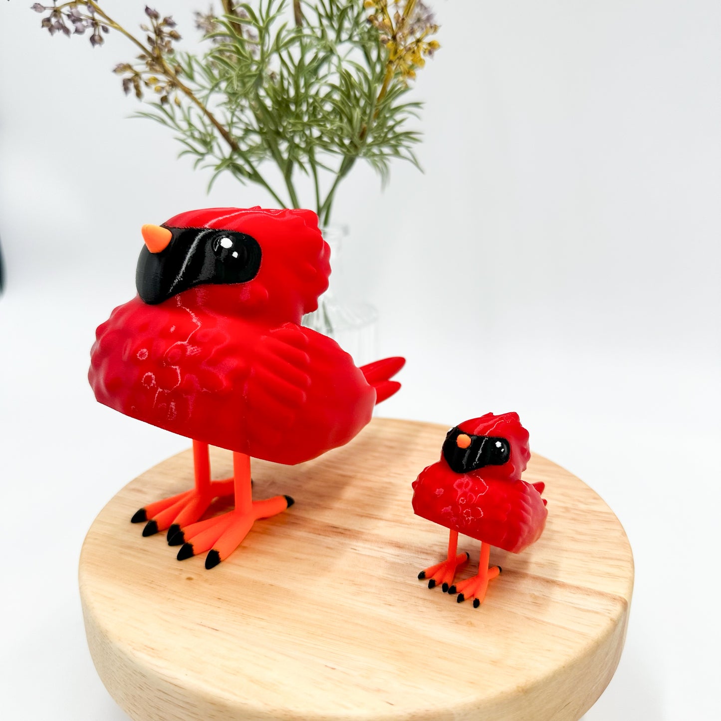 3D Printed Cardinal, Sign of Loved One, Symbol of Positive Message Good Luck Figurine