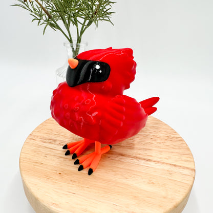 3D Printed Cardinal, Sign of Loved One, Symbol of Positive Message Good Luck Figurine