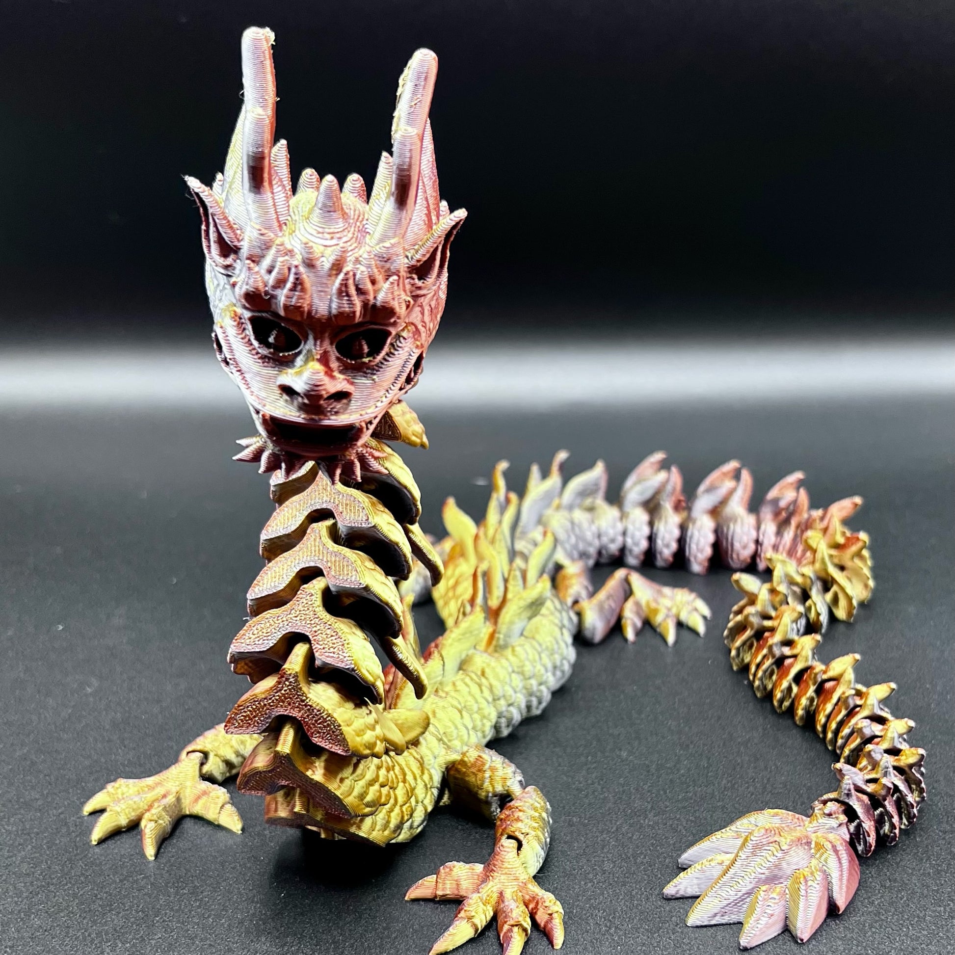 3D Printed Toy Articulating Flexi Dragon, Imperial Dragon, Flexi Factory -   Israel