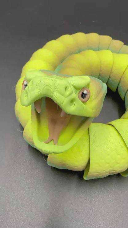 3D Printed Articulating Rattlesnake