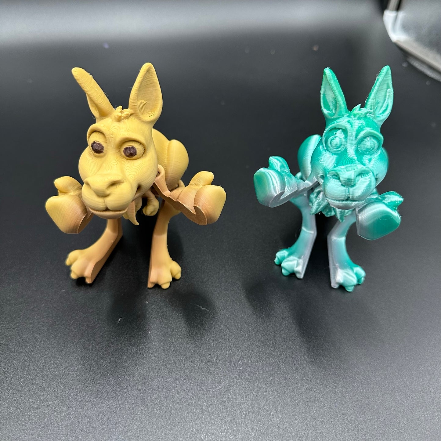 3D Printed Flexi Boxing Kangaroo and Joey