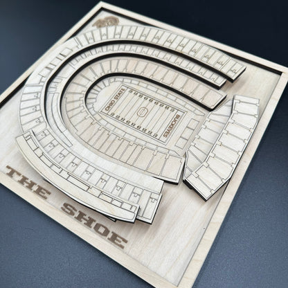 Laser Cut and Engraved Sports Stadium!