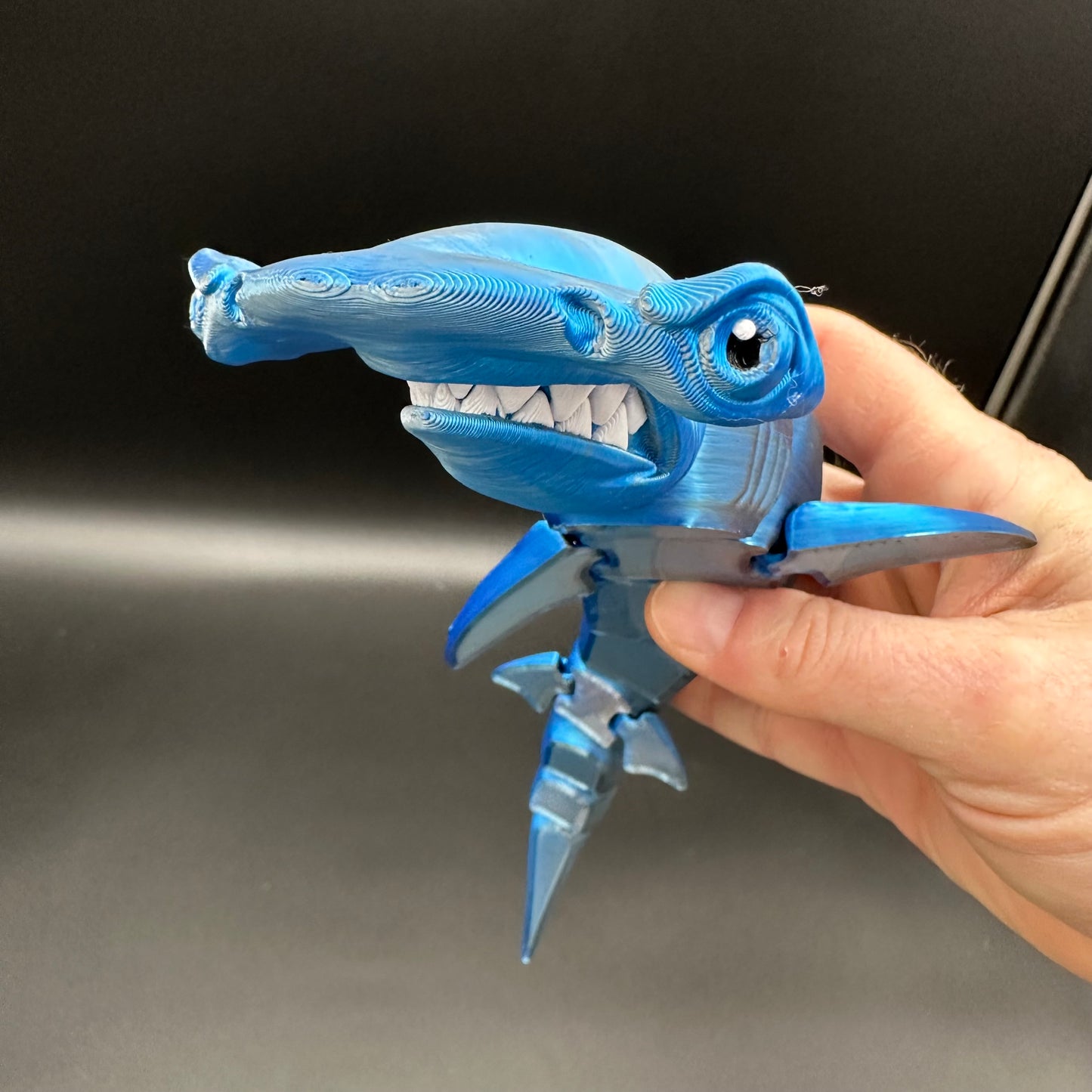 3D Printed Multicolored Hammerhead Shark