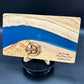Custom Laser Engraved Olive Wood and Resin Cutting Board